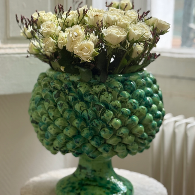 Large Pinecone Aqua Blue