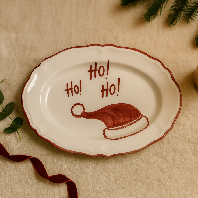 Oval Serving Platter 32 cm Ho Ho Ho