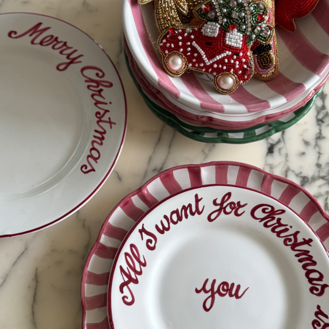 Plate 25 cm Merry Christmas