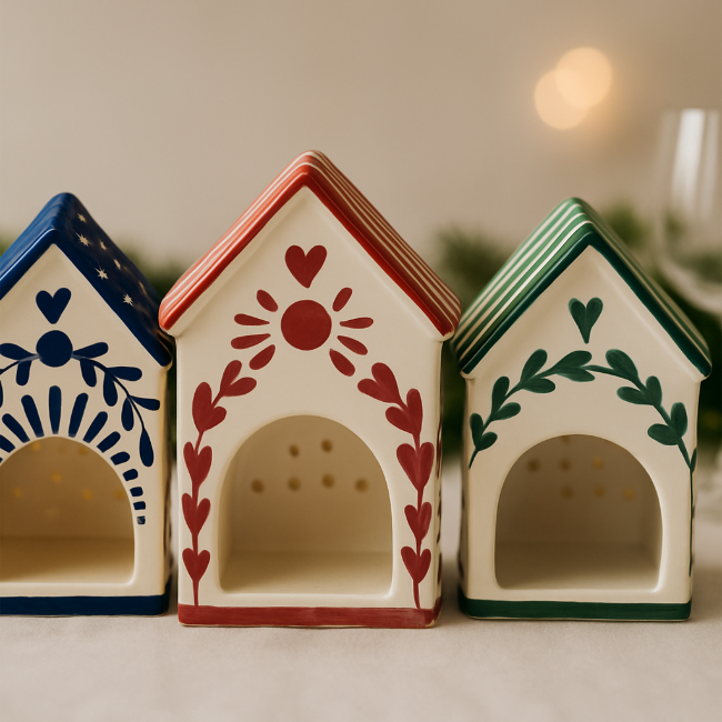 Casa Natale M Burgundy Candle Holder