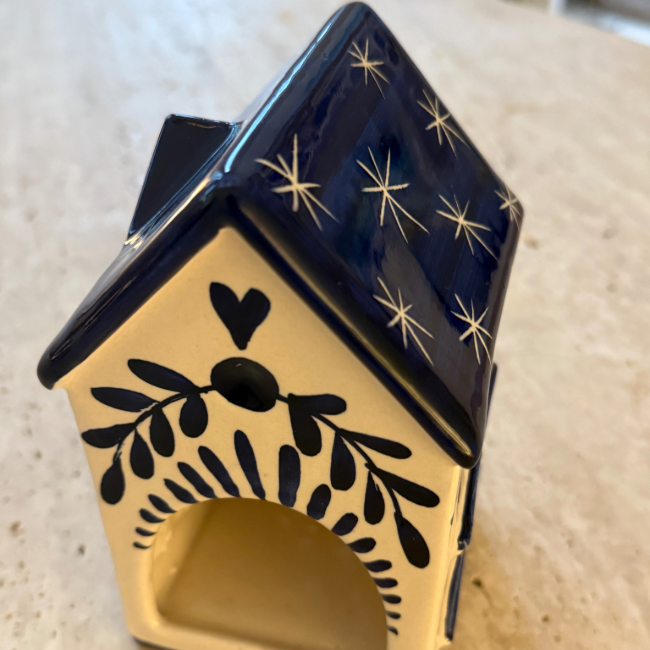 Casa Natale M Blue Candle Holder