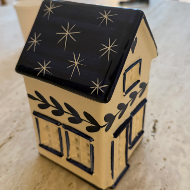 Casa Natale S Blue Candle Holder