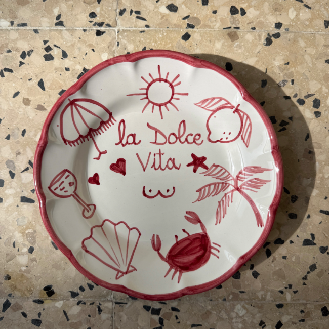 Dolce Vita Plate, Pink - 20cm