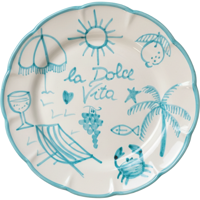 Dolce Vita Plate Turquoise - 25cm