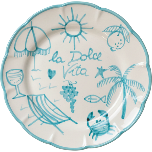 Dolce Vita Plate Turquoise - 25cm