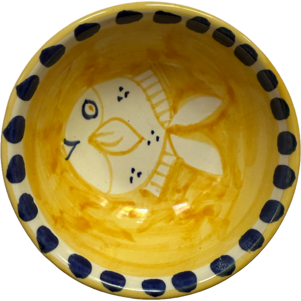 Amalfi Bowl 11 cm – Yellow Fish