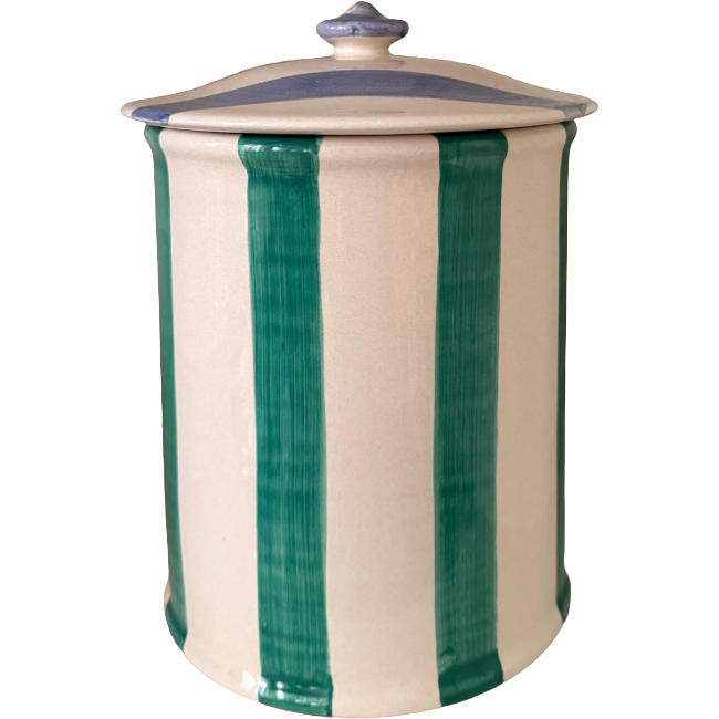 Blue Striped Jar S