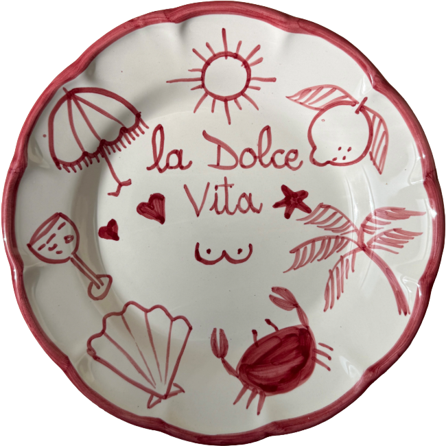 Dolce Vita Plate, Pink - 20cm