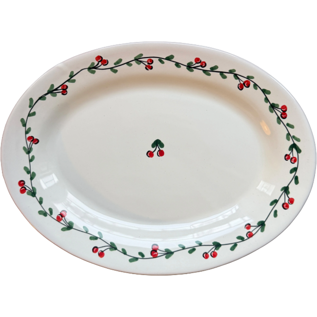 Cherry Frutta Oval Platter - 30 cm