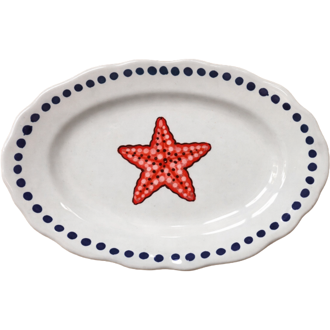 Estate Oval Platter Starfish - 32cm