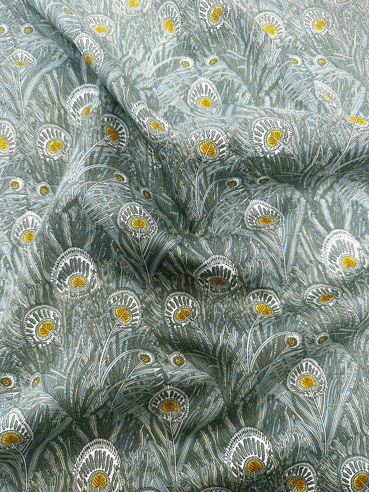Pillowcase made with Liberty Fabric QUEEN HERA GREEN - Coco & Wolf