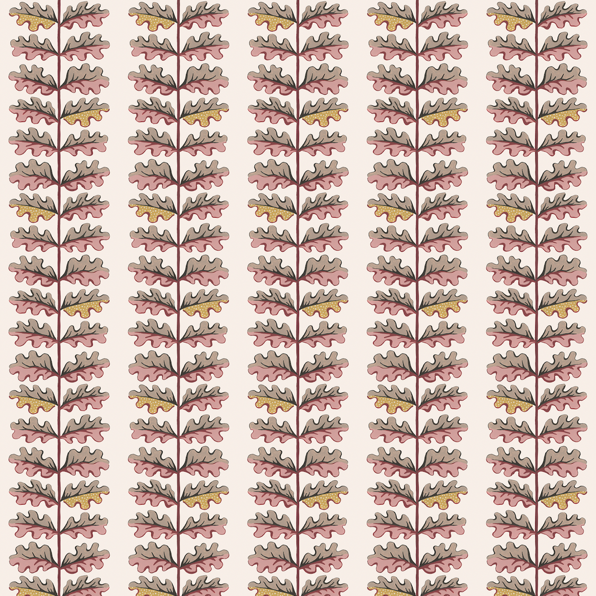 Quercus Wallpaper - Rhubarb