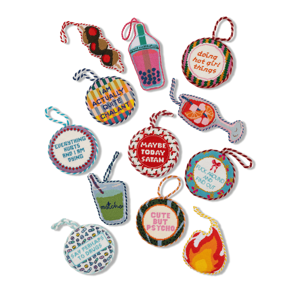 Needlepoint Ornament - Fuck Around