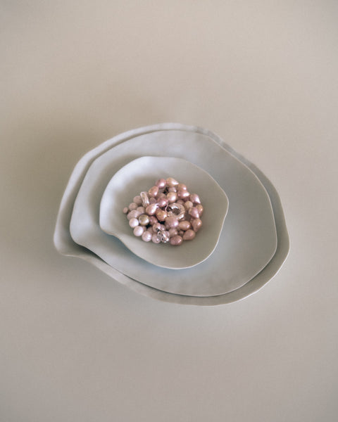 Set of 2 Large Dinner Plates / Indulge Nº6 / White Matte