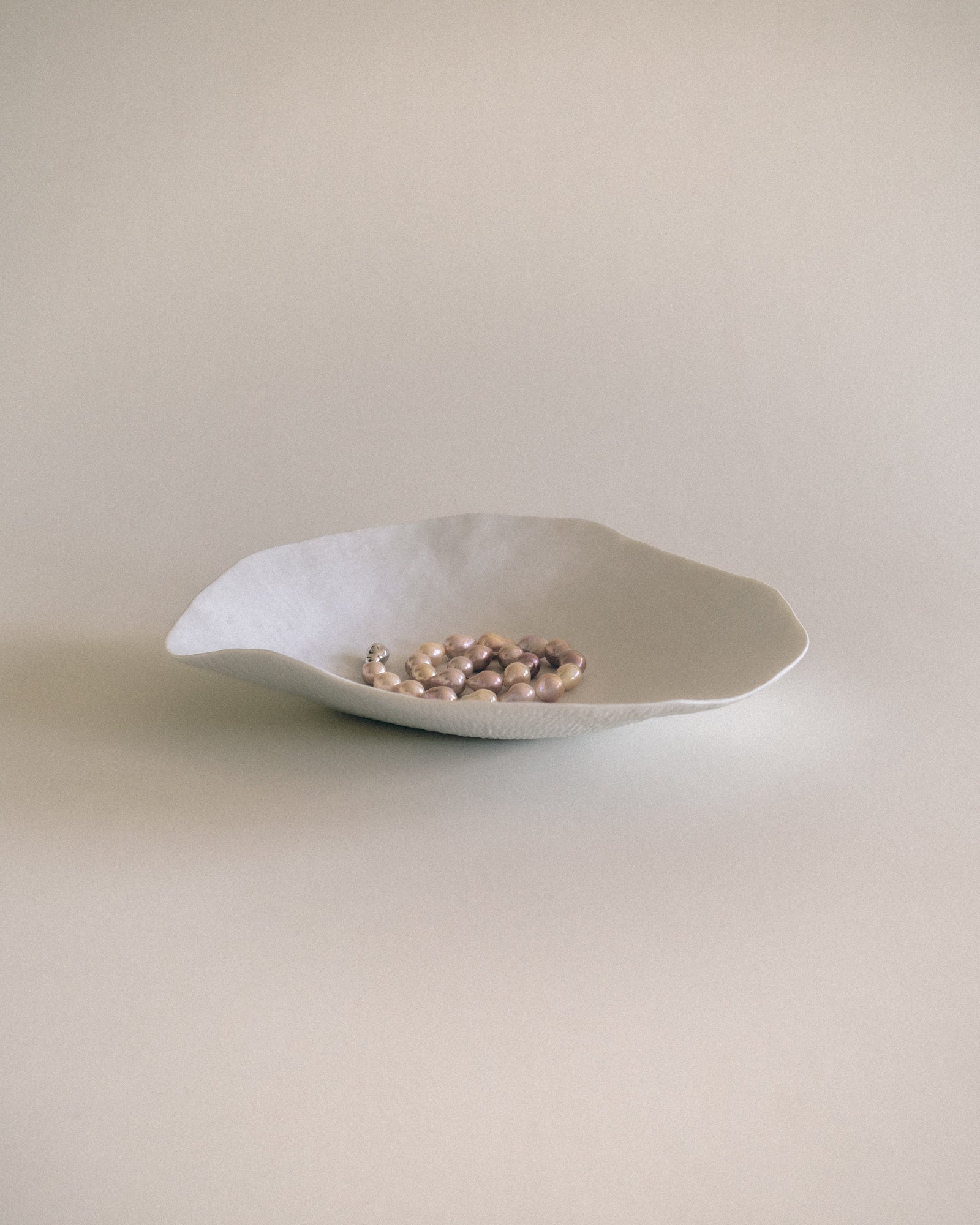 Indulge nº6 large dinner plate / white matte