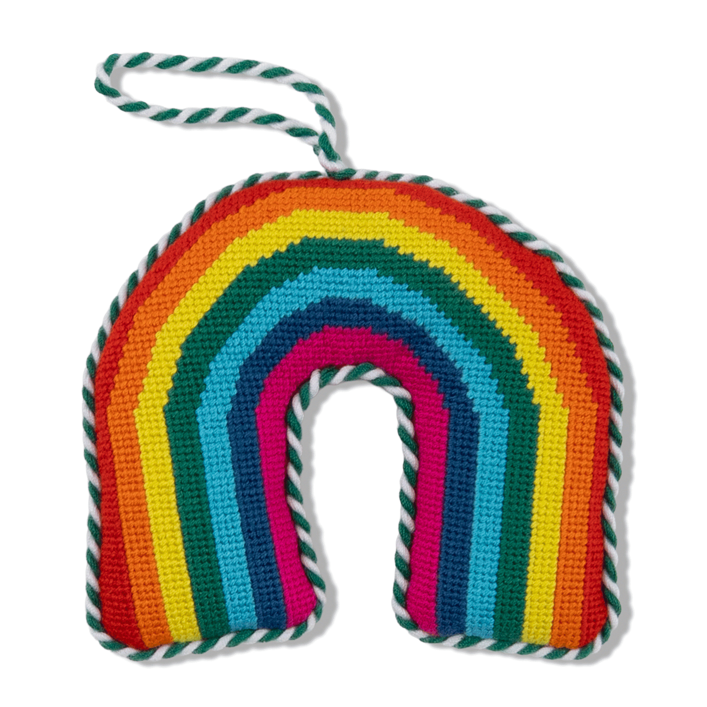 Needlepoint Icon Ornament - Rainbow - Furbish Studio