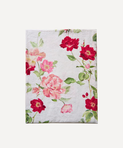 RAMBLING ROSE LINEN RUNNER