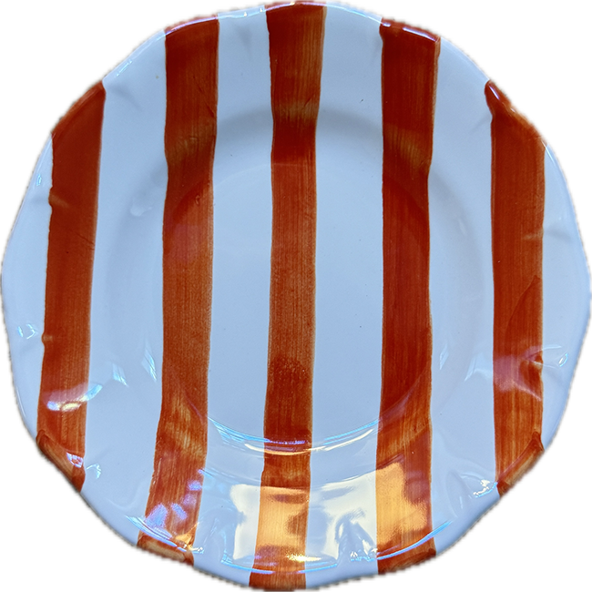 Striped Plate 16 cm – Orange