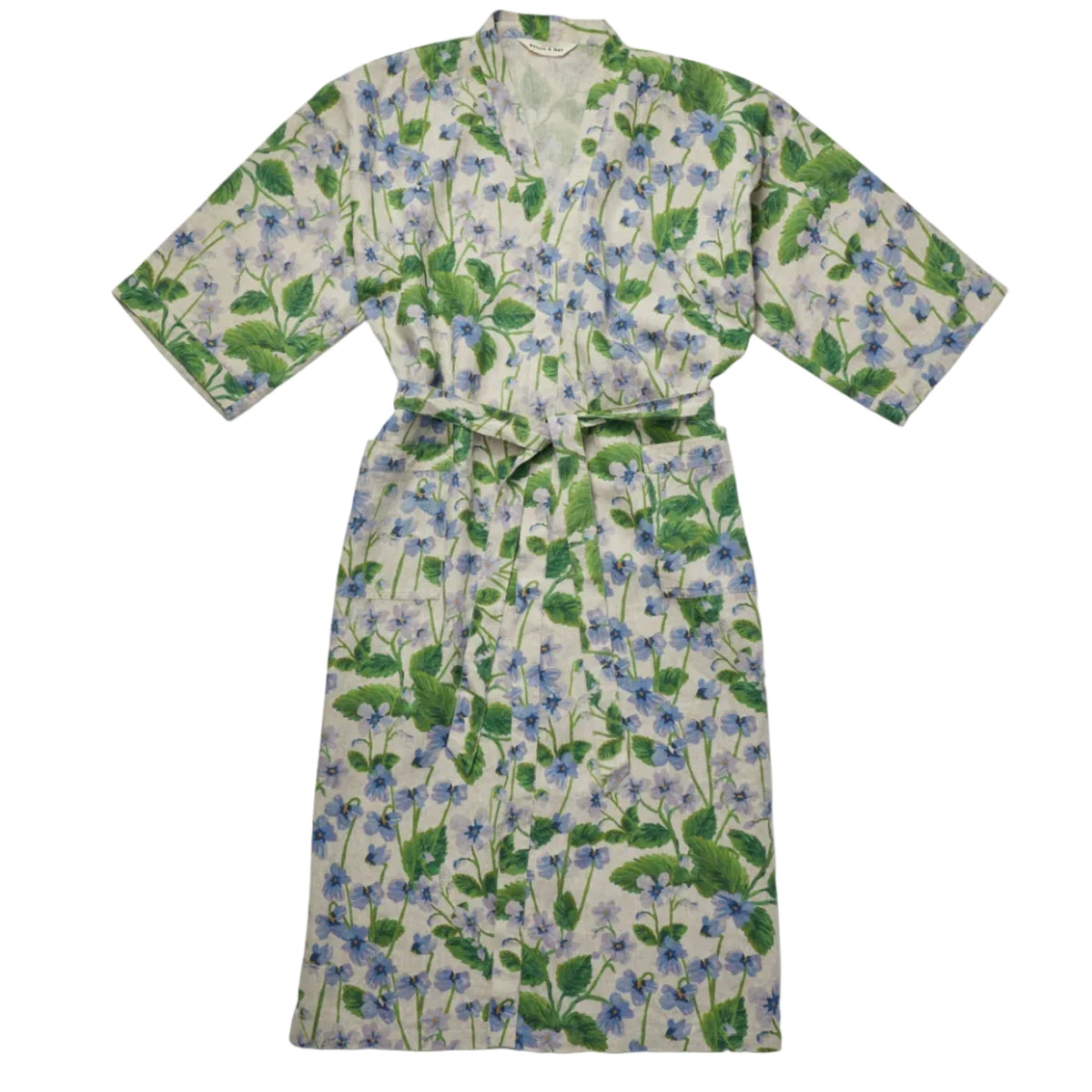 Lilas Blue Linen Robe