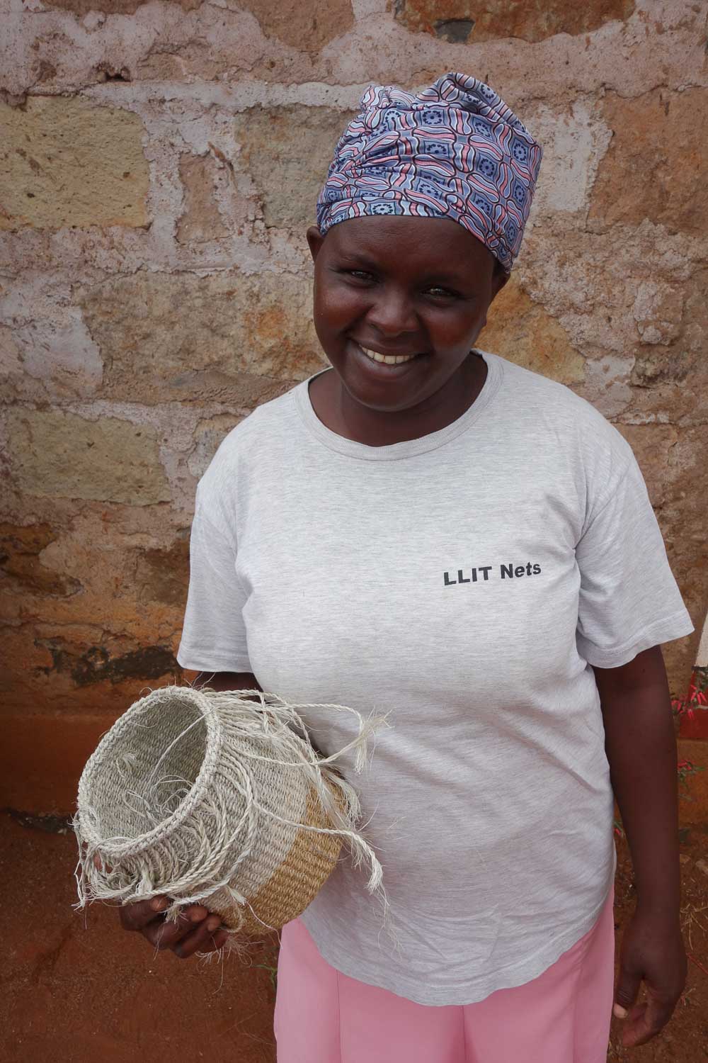 MBILI: Two Tone Woven Storage Basket