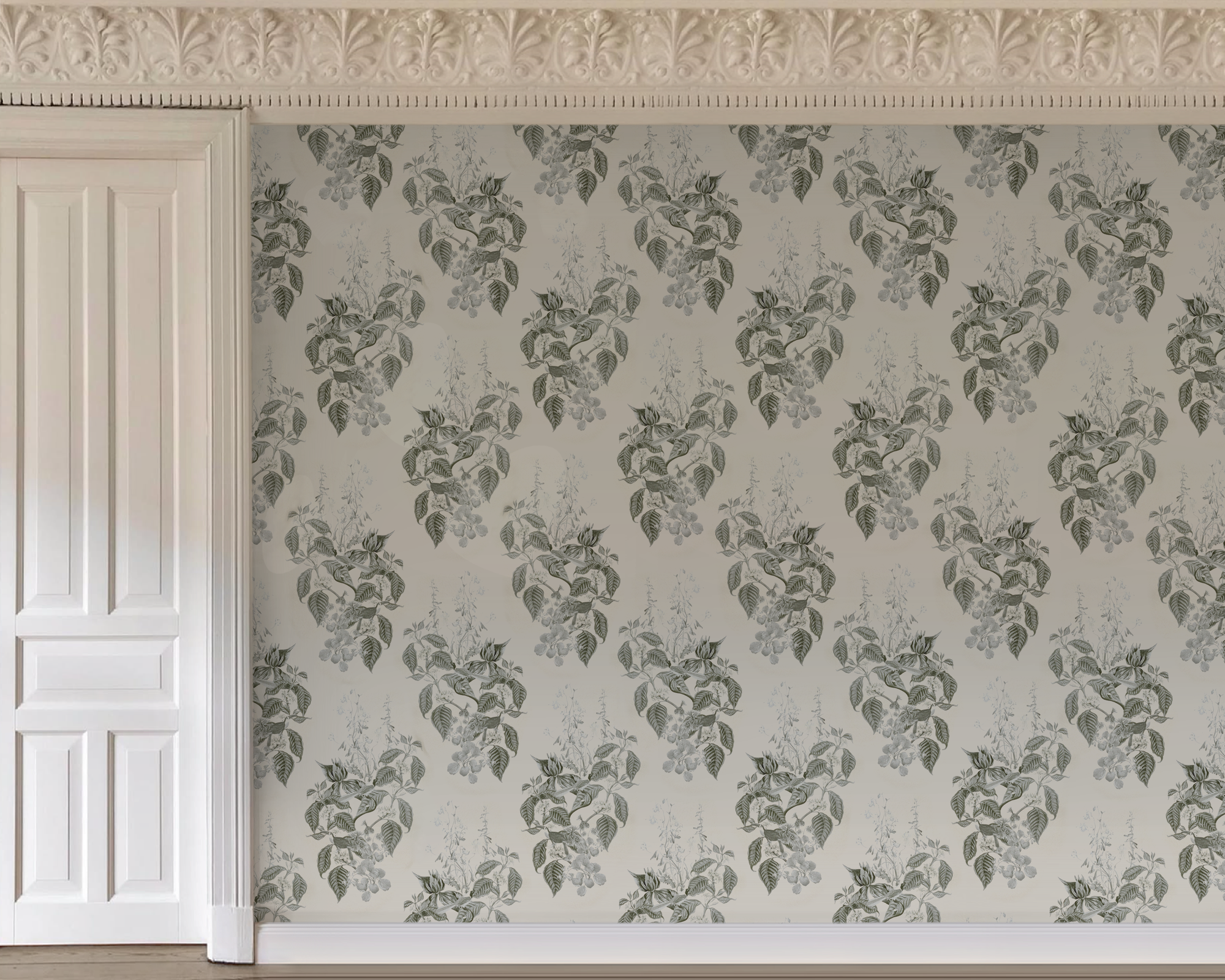Aviary Isle Wallpaper - French Gray