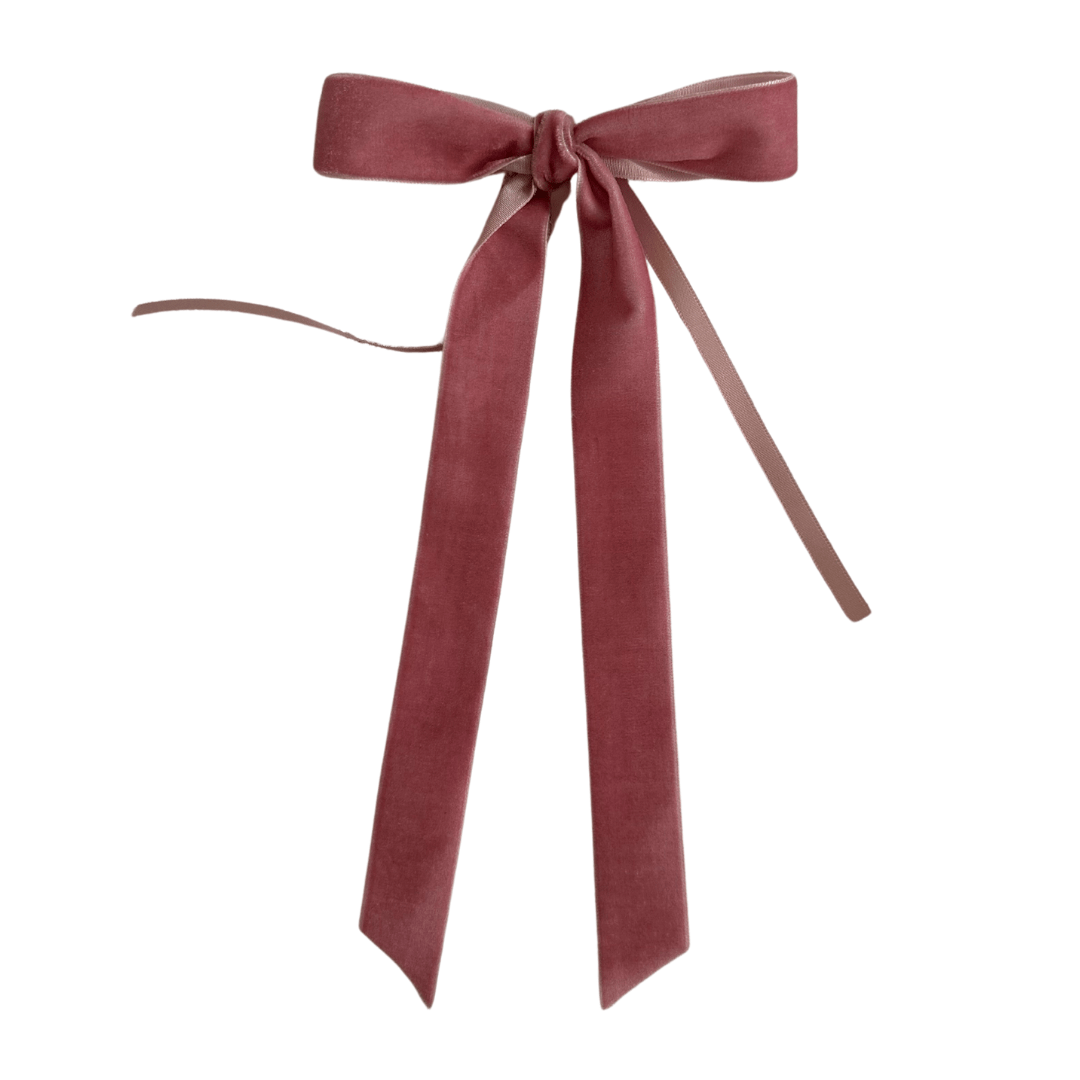 Velvet Decorative Bow - Rosewood