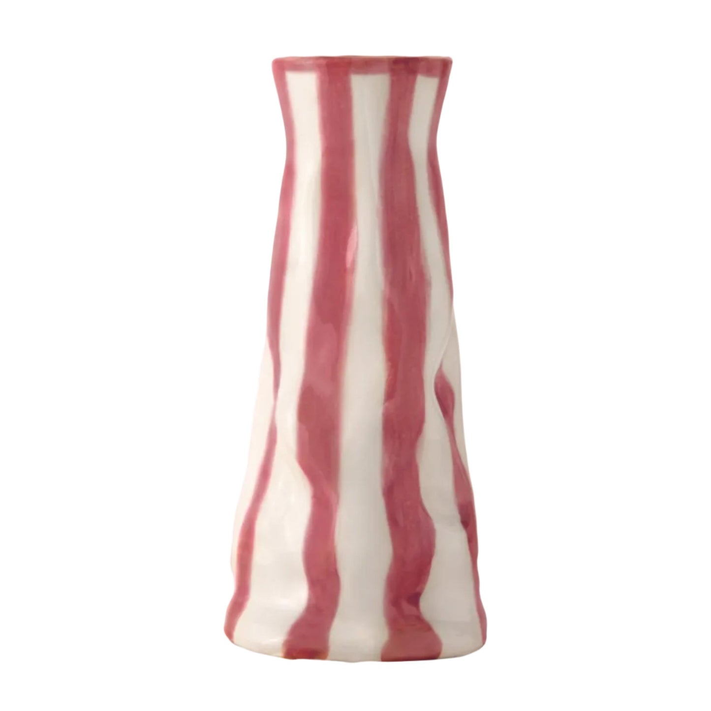Ruby Candy Stripe Vase