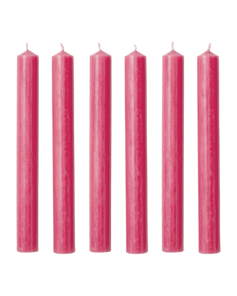 Raspberry Pink Dinner Candles