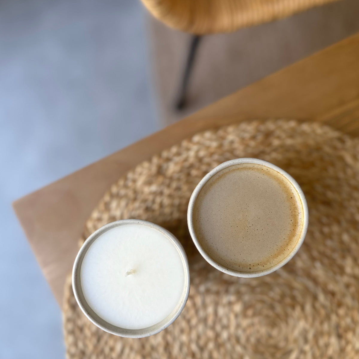 Ivory Coffee Cup Candle - Rosemary, Sage + Thyme
