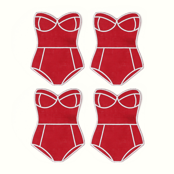 Red Swimsuit Cocktail Napkins