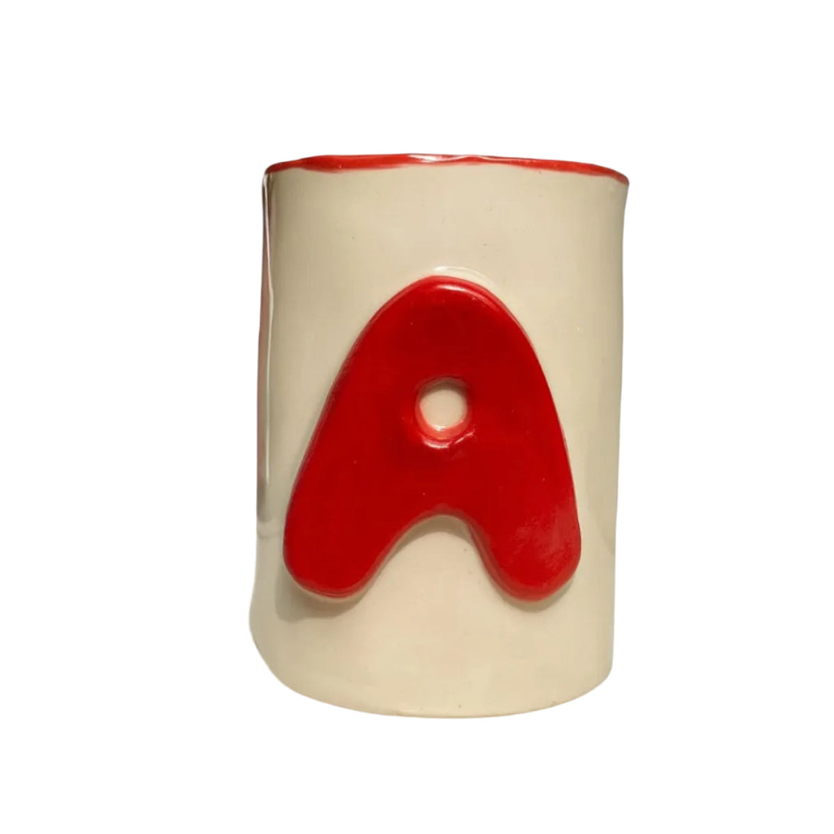 Red Mono Bright Pen Pot - Alpha Beaker