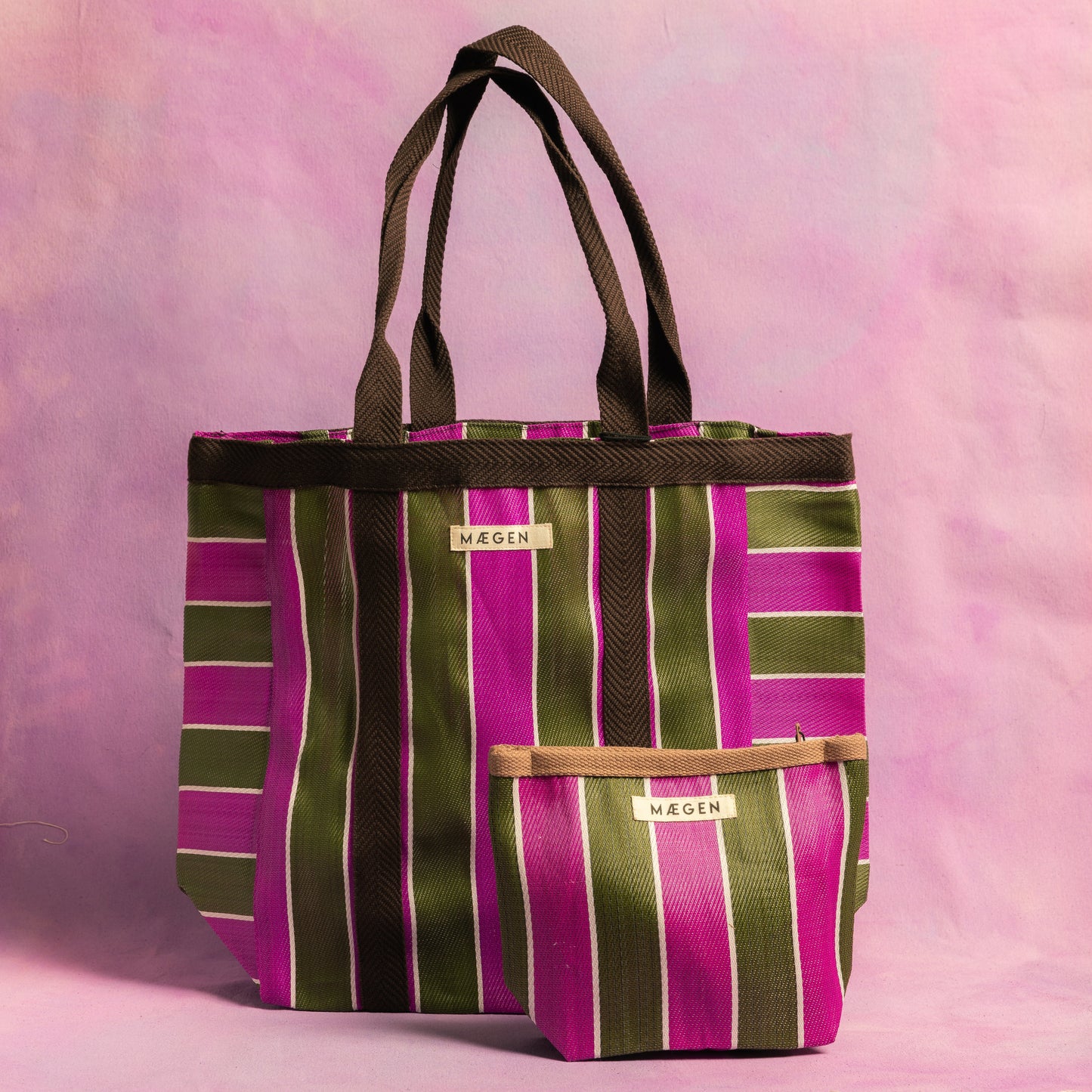 Everywhere Bag | Brown/ Olive/ Pink