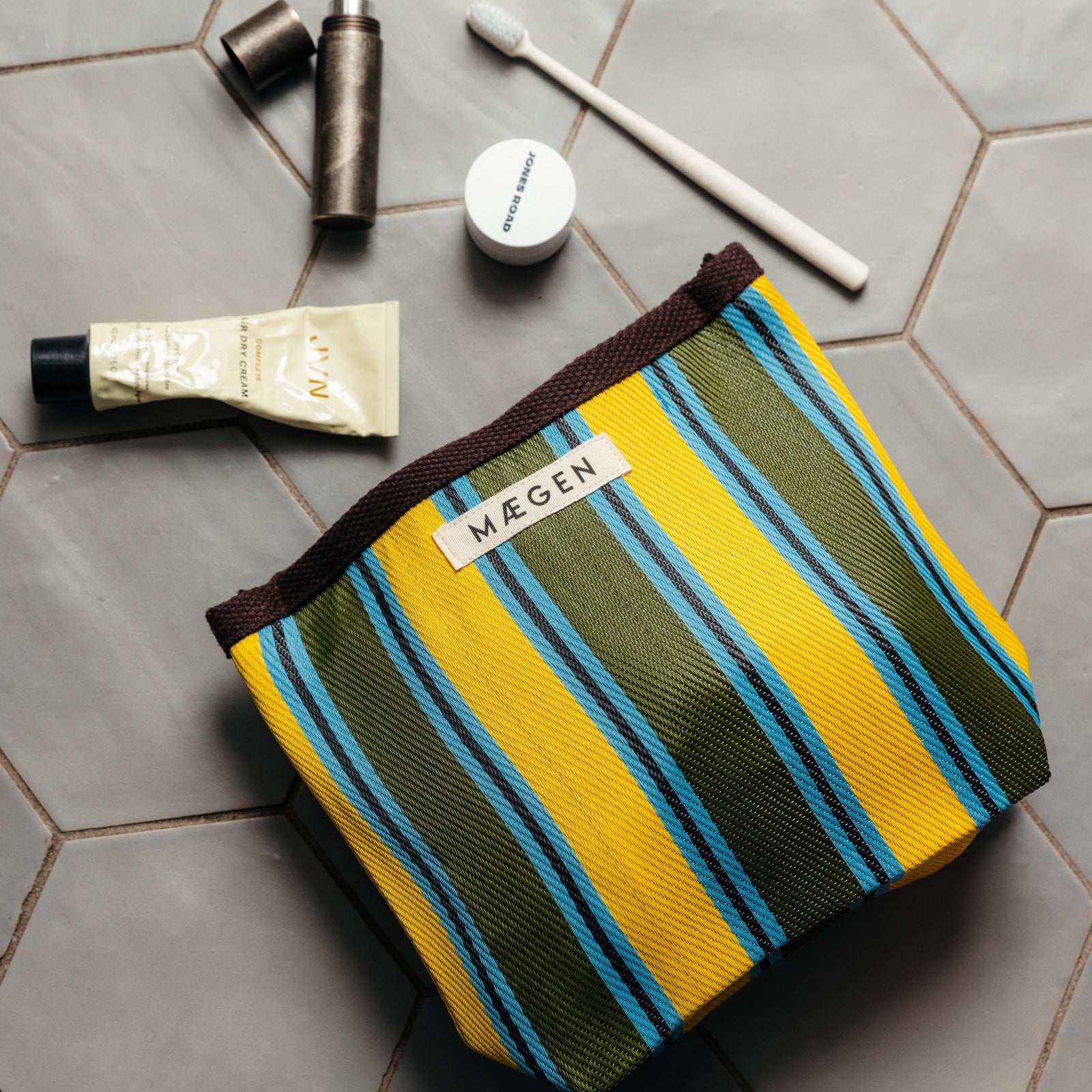 Pouch | Chocolate/Yellow/ Olive