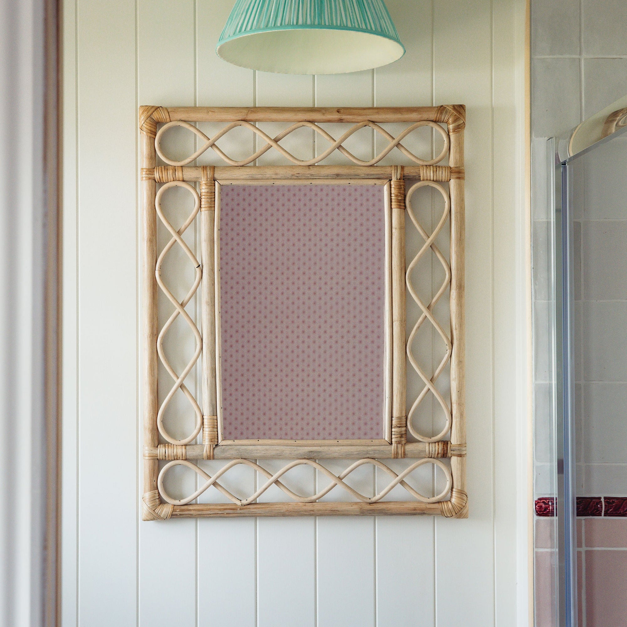 Retro Rattan Mirror, Natural