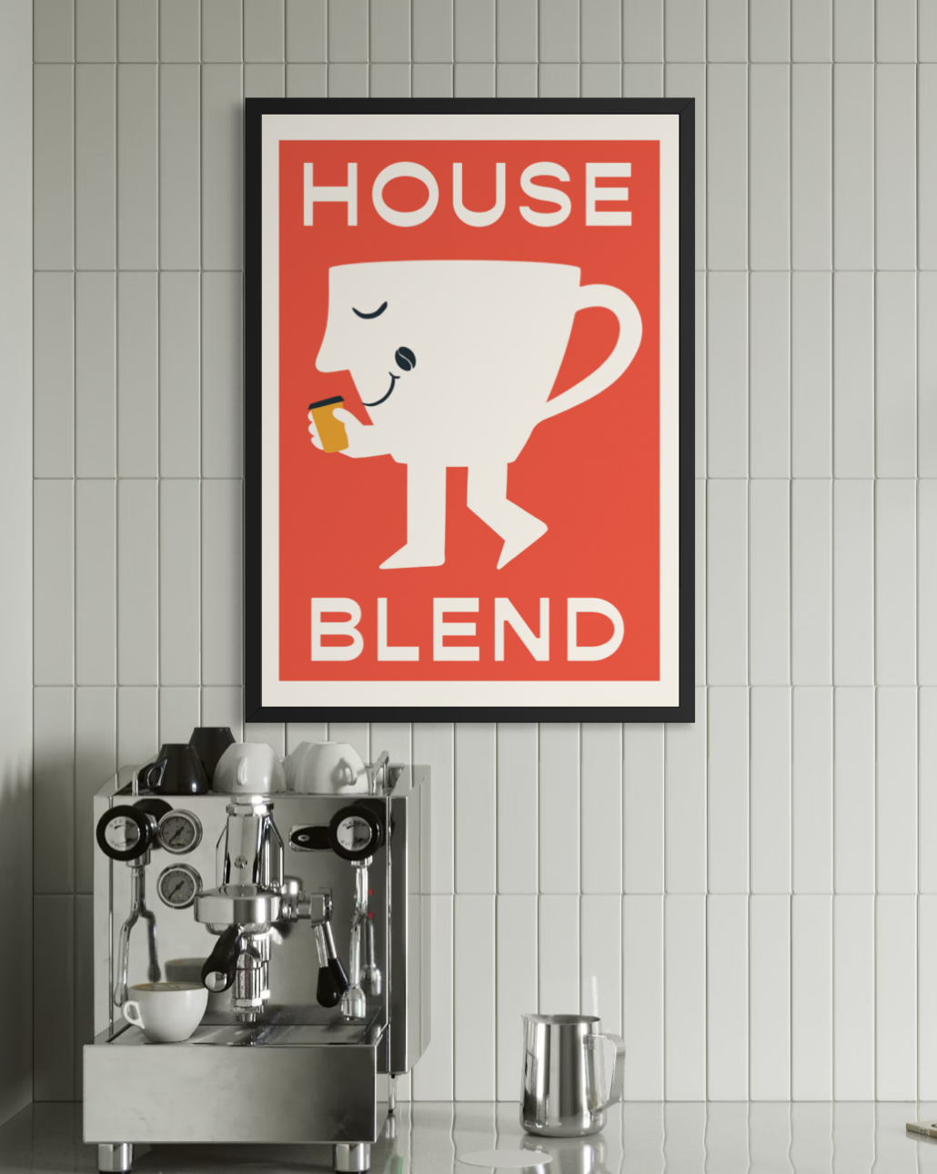 House Blend Retro Coffee Print