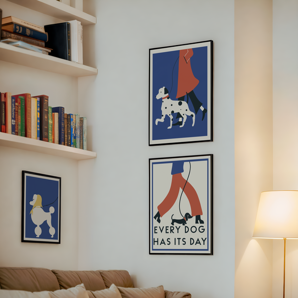 Retro Poodle Print
