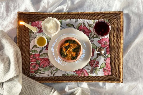 Rosa Rugosa Linen Placemat
