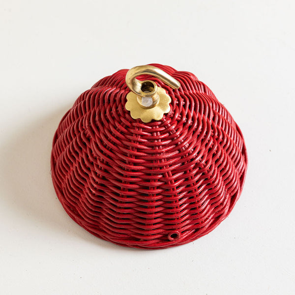 Rita Rattan Ceiling Rose, Light Blue