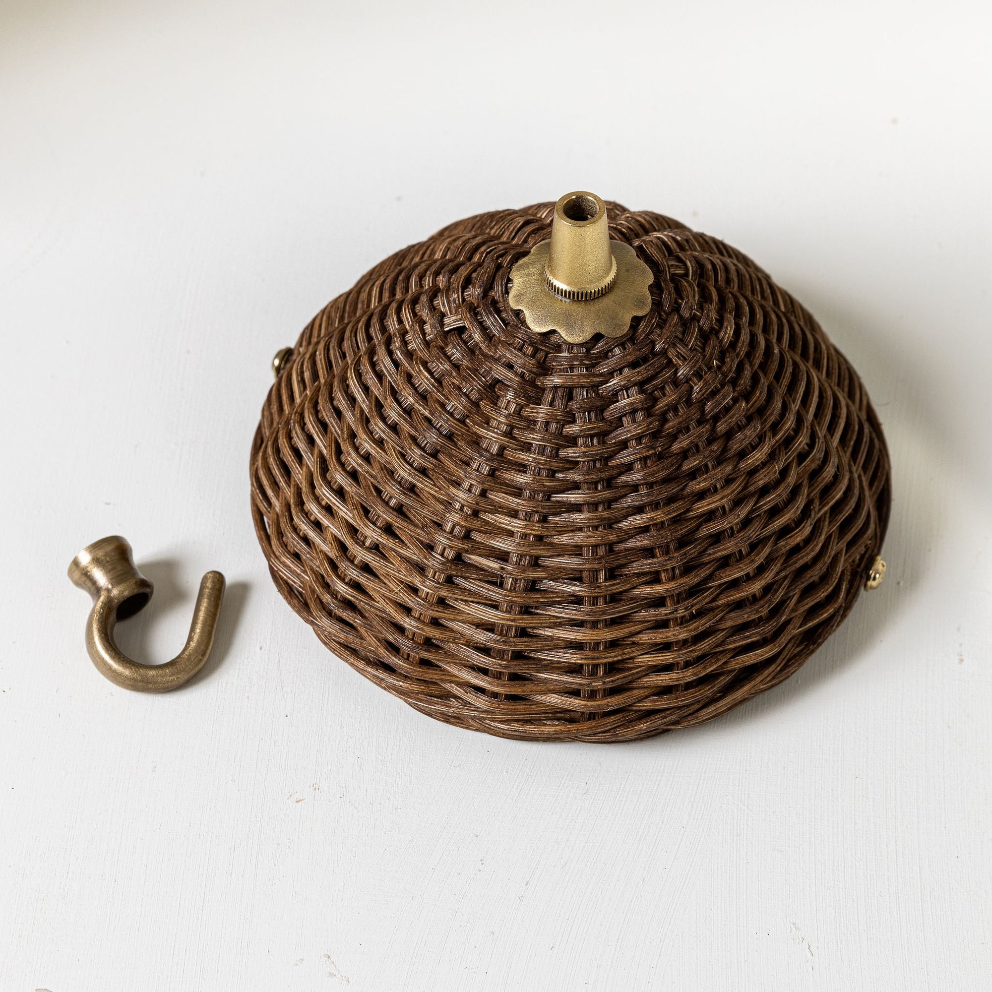 Rita Rattan Ceiling Rose, Teak
