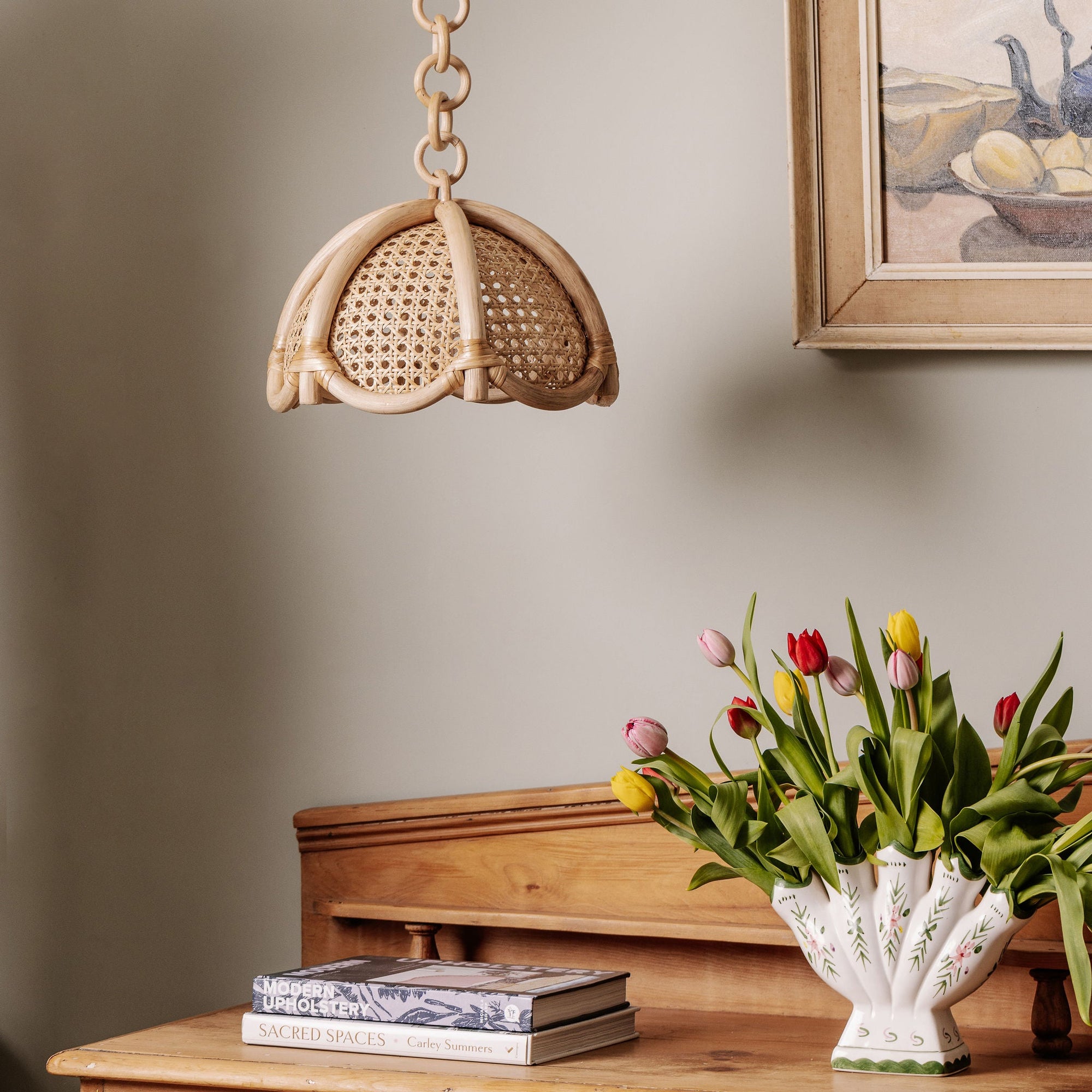 Riviera Rattan Pendant Shade, Small