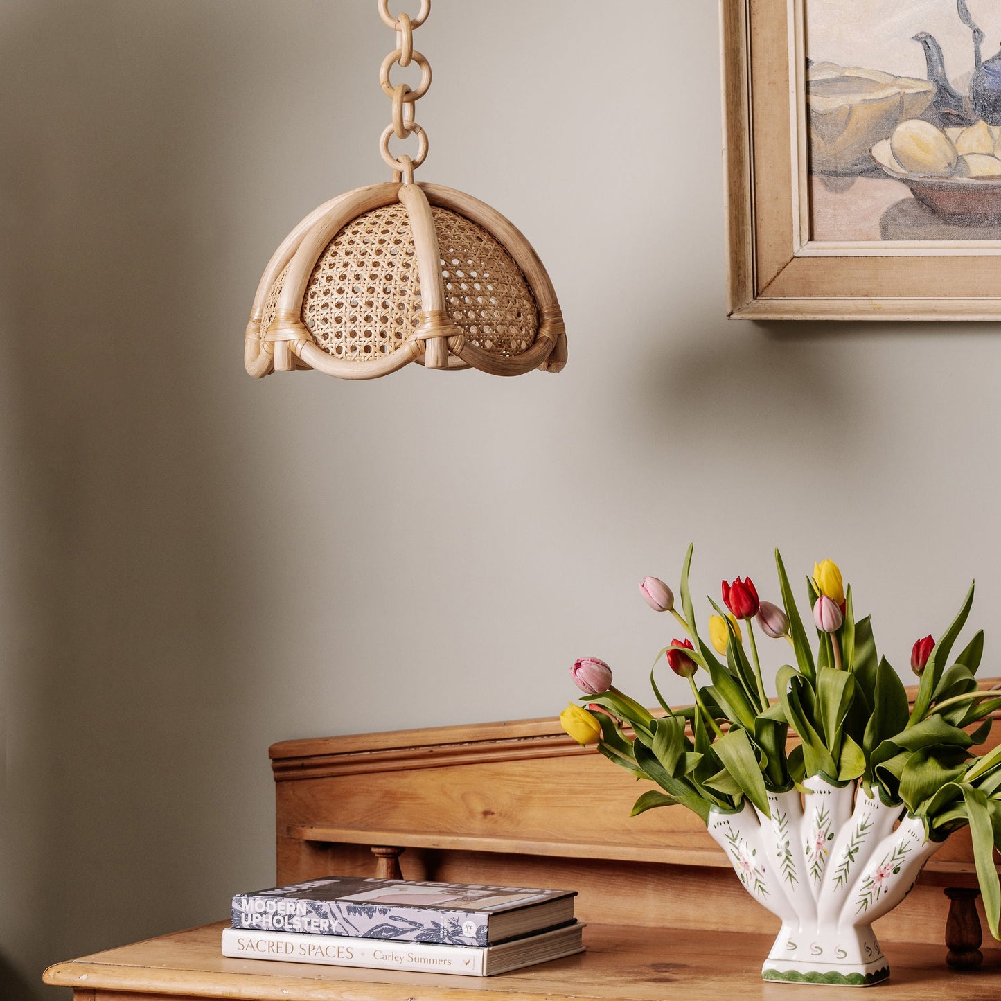 Riviera Rattan Pendant Shade, Small