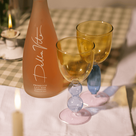 Poppy's Prosecco Bundle - Set of Two Glasses with Bottle of Prosecco