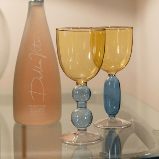 Poppy's Prosecco Bundle - Set of Two Glasses with Bottle of Prosecco