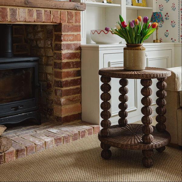 Round Bobbin Side Table