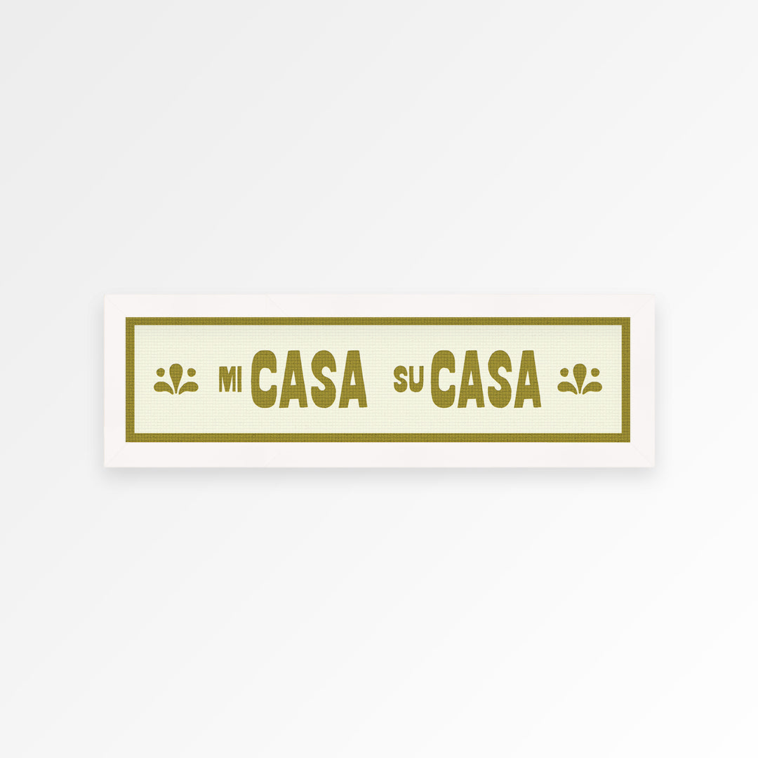 Mi Casa Su Casa Panoramic Framed Print