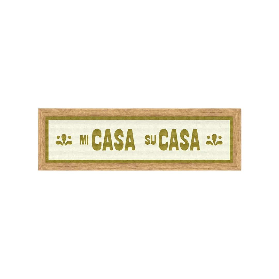 Mi Casa Su Casa Panoramic Framed Print