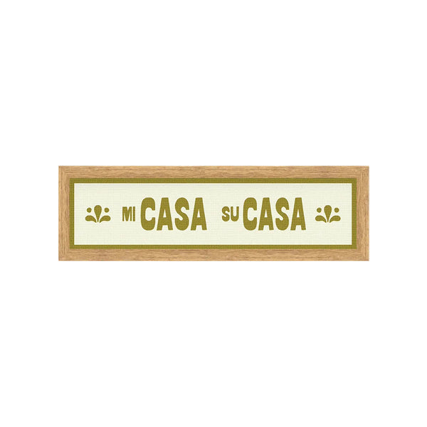 Mi Casa Su Casa Panoramic Framed Print