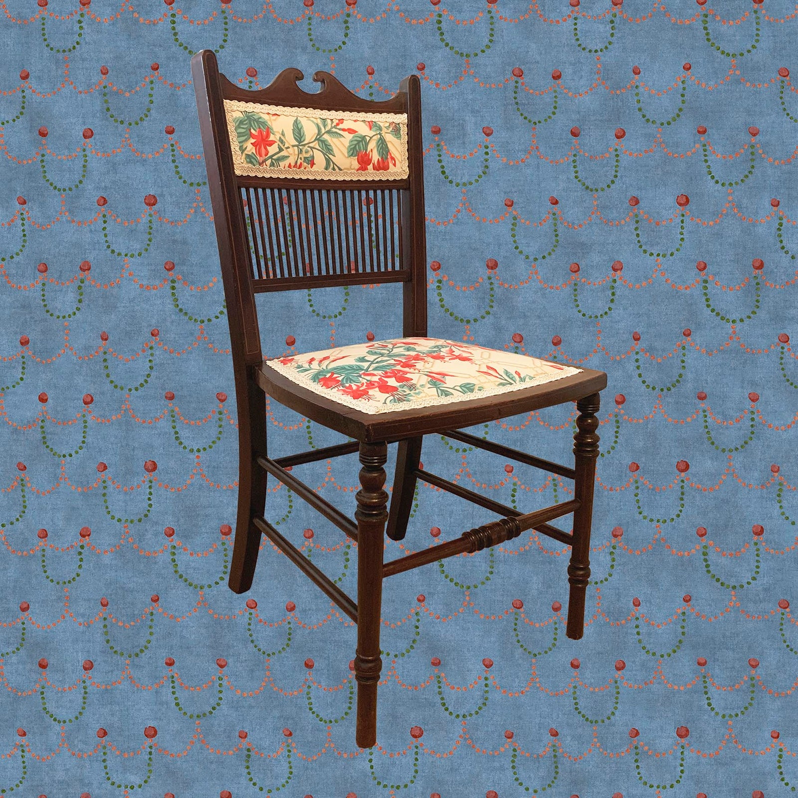 SASHA – Edwardian Children's Chair with Vintage Laura Ashley Fabric