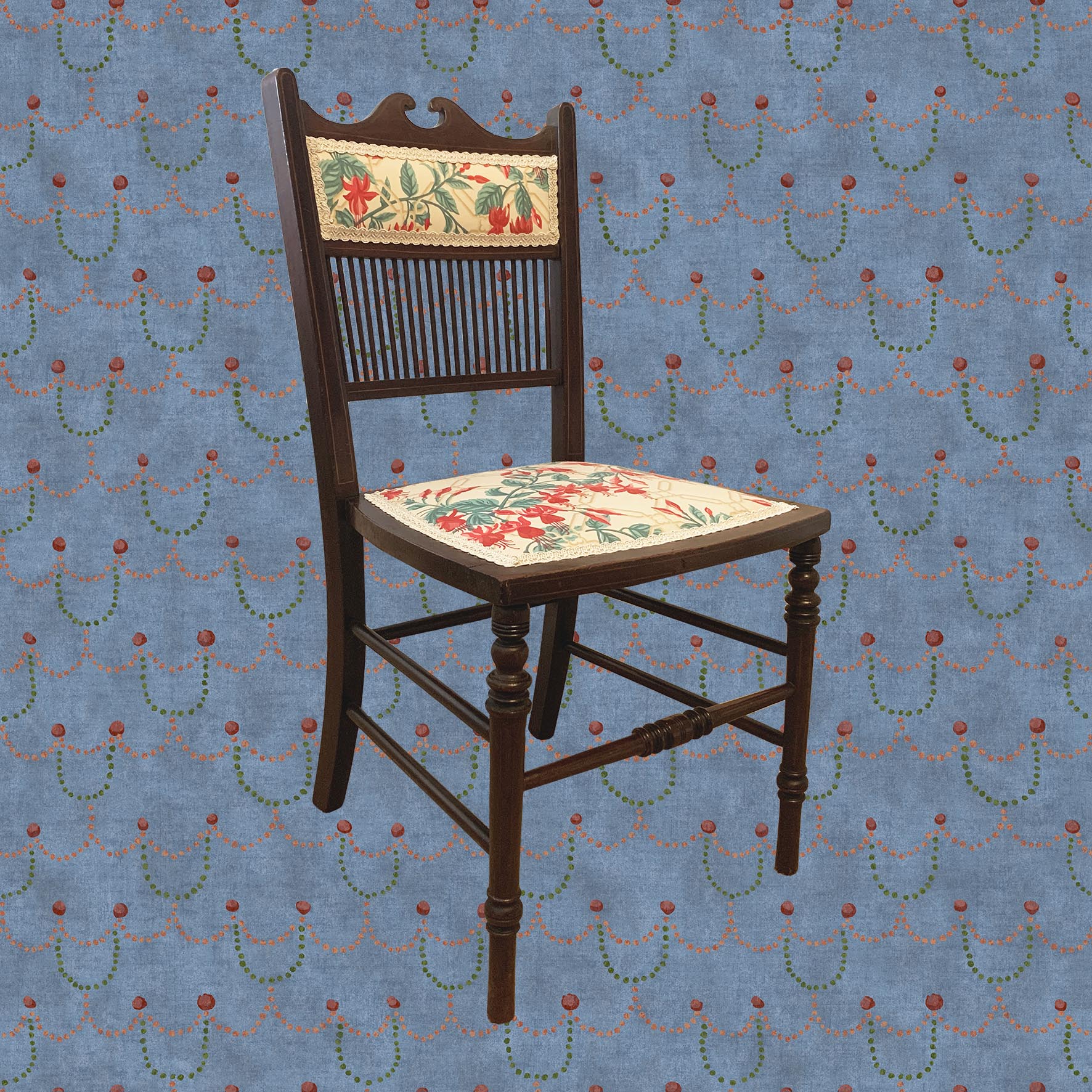 SASHA – Edwardian Children's Chair with Vintage Laura Ashley Fabric