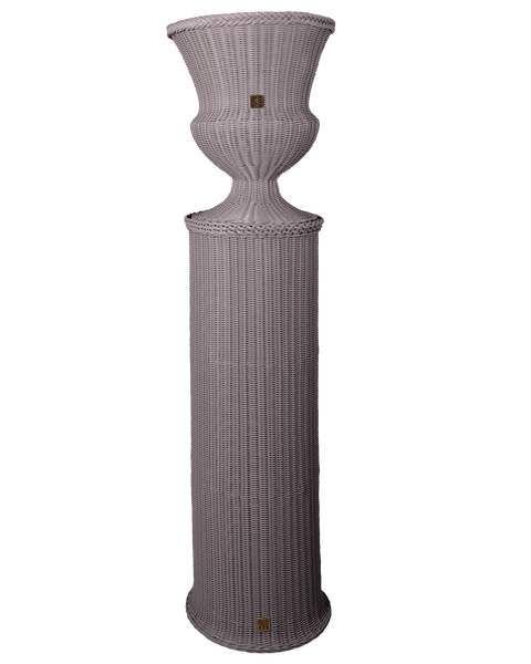 MEDICI Vase on Pedestal, Platinum Gray